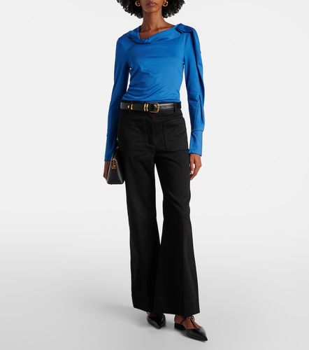 Ruched asymmetric jersey top - Victoria Beckham - Modalova