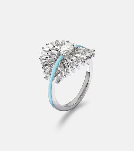 Kt white gold pinky ring with diamonds - Kamyen - Modalova