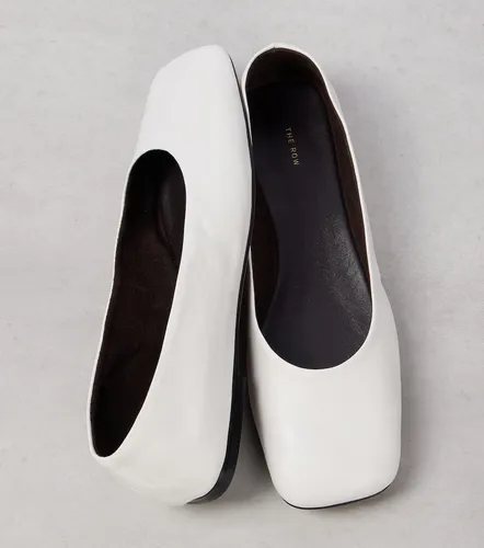 The Row Square leather ballet flats - The Row - Modalova