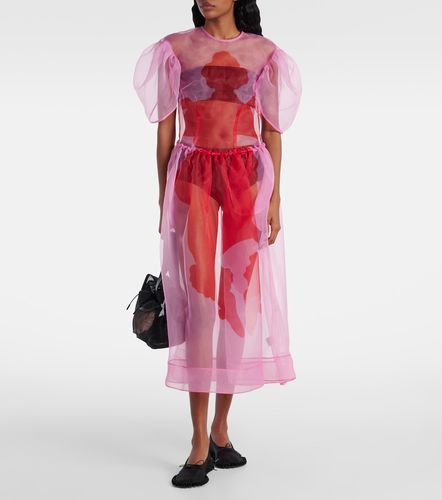 Vestido midi de organza estampado - Simone Rocha - Modalova