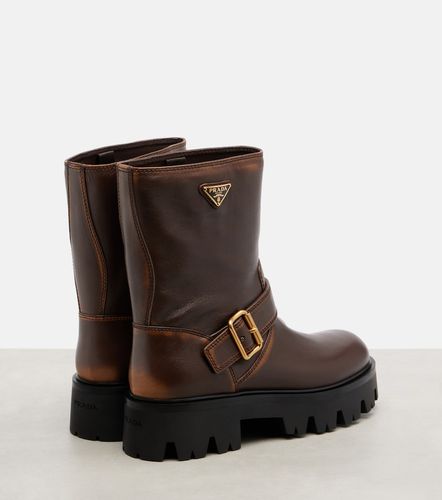 Prada Botas biker de piel con logo - Prada - Modalova
