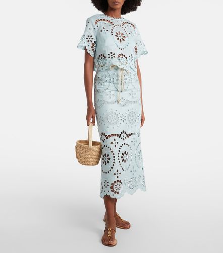 Crop top Awaken de lino bordado - Zimmermann - Modalova