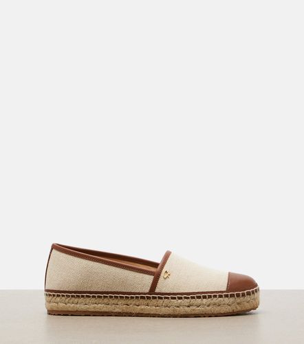 Leather-trimmed canvas espadrilles - Gianvito Rossi - Modalova