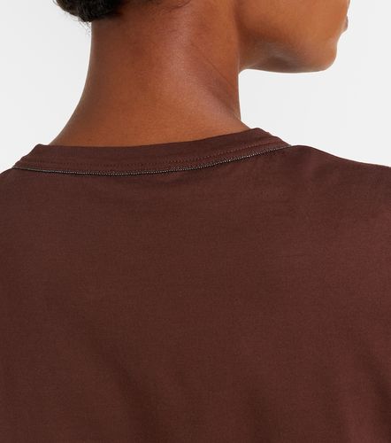 Camiseta de jersey de algodón con cuentas Monili - Brunello Cucinelli - Modalova