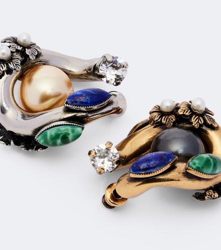 Orecchini a cerchio con perle bijoux e cristalli - Etro - Modalova