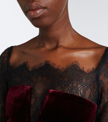 Robe aus Samt mit Spitze - Roland Mouret - Modalova