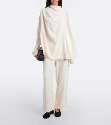 Pantaloni a gamba larga in cady di seta - Toteme - Modalova