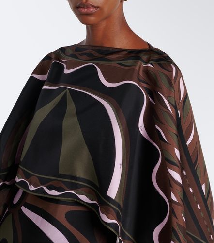 Marmo and Dune caped silk twill gown - Pucci - Modalova