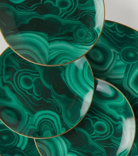 Set di 4 piatti da tartine Malachite - L'Objet - Modalova