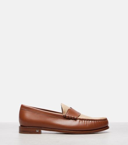 Mocassini in pelle e suede con logo - Max Mara - Modalova