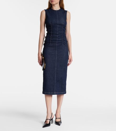 Voto ruched denim midi dress - Sportmax - Modalova