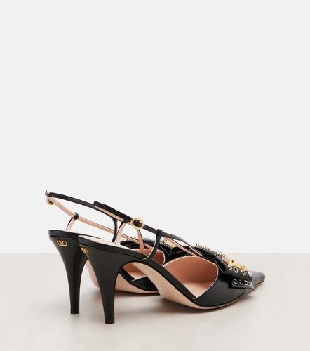 Bowow 85 studded leather slingback pumps - Valentino Garavani - Modalova