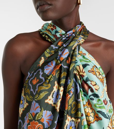 Alémais Top Cece de seda floral con cuello halter - Alemais - Modalova