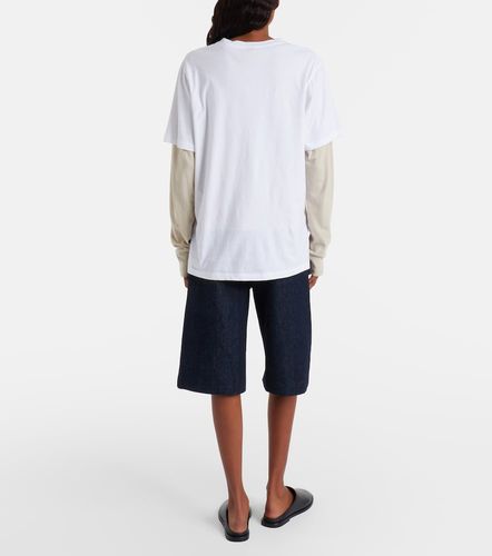 Tailored low-rise denim wide-leg shorts - Frame - Modalova