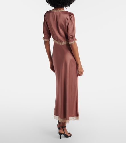 Vestido largo Annina de satén con encaje - Rixo - Modalova