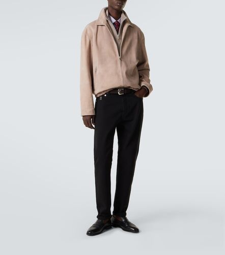 Giacca blouson in suede - Brunello Cucinelli - Modalova
