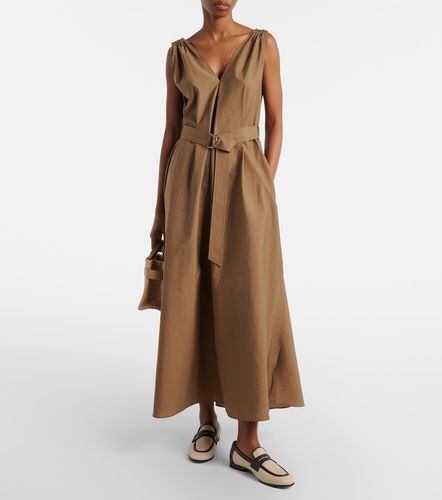 Abito midi in misto cotone con cintura - Brunello Cucinelli - Modalova