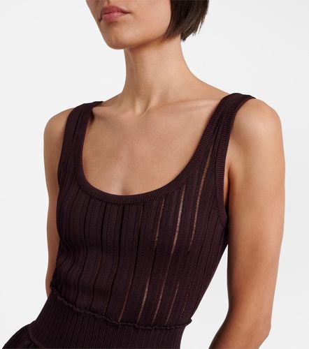 Alaïa Abito corto a coste con smerli - Alaia - Modalova