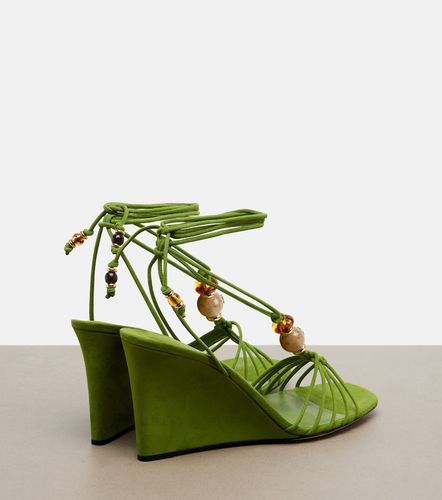 Lola embellished suede wedge sandals - Jimmy Choo - Modalova