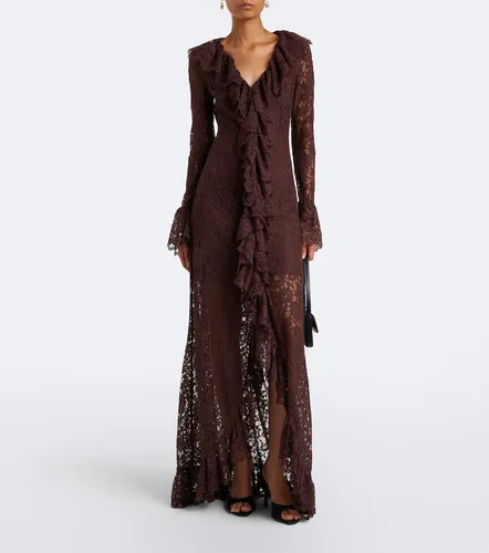 Clementina asymmetric lace maxi dress - De La Vali - Modalova