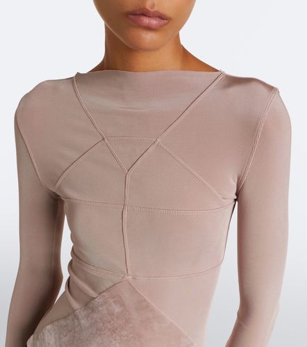 Robe Combo aus Jersey und Samt mit Tüll - Rick Owens - Modalova