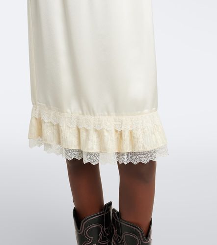 Ganni Midirock aus Satin mit Spitze - Ganni - Modalova