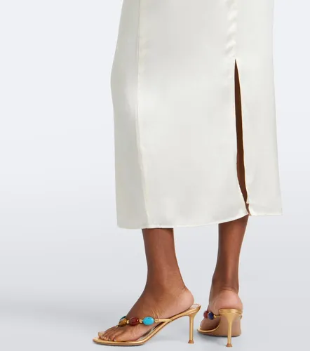 Phoebe draped silk-blend midi dress - Staud - Modalova