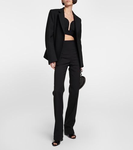 Alaia Belted straight wool pants - Alaia - Modalova