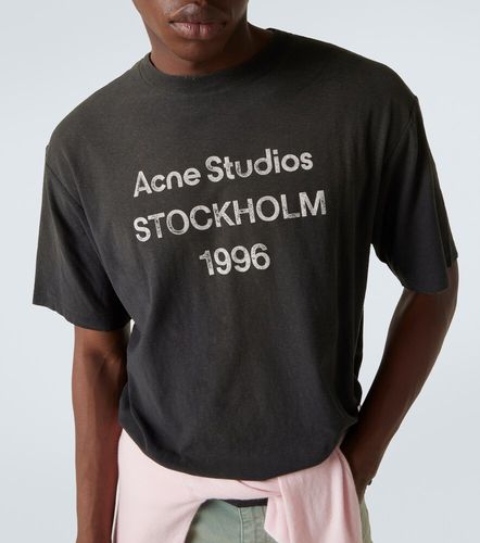 Logo-print cotton-blend T-shirt - Acne Studios - Modalova