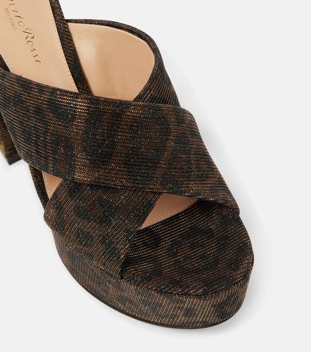 Leopard-print lame platform mules - Gianvito Rossi - Modalova