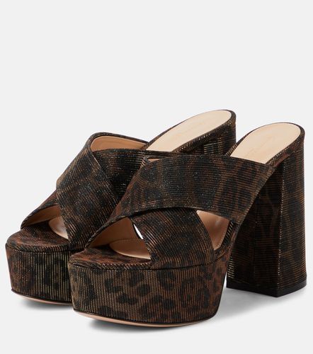 Mules con plataforma de lamé - Gianvito Rossi - Modalova