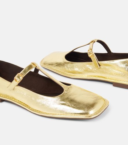 Ballerinas Square T-Strap aus Metallic-Leder - The Row - Modalova