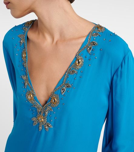 Vestido midi de georgette de seda - Valentino Garavani - Modalova