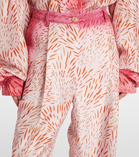 Printed silk wide-leg pants - Dries Van Noten - Modalova