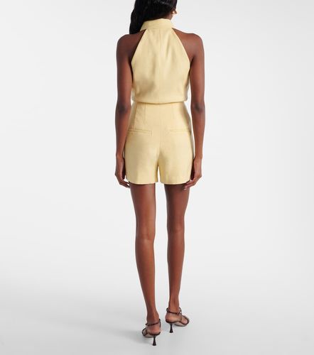 Brit high-rise linen-blend shorts - Veronica Beard - Modalova
