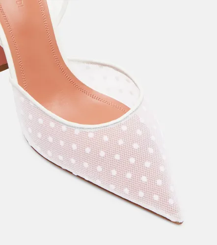 Holli 95 point d'esprit slingback pumps - Amina Muaddi - Modalova