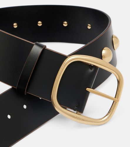 Midnight studded leather belt - Chloe - Modalova