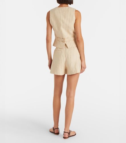 Striped belted linen shorts - Zimmermann - Modalova