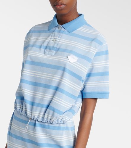 Polo in piqué di cotone a righe - Prada - Modalova