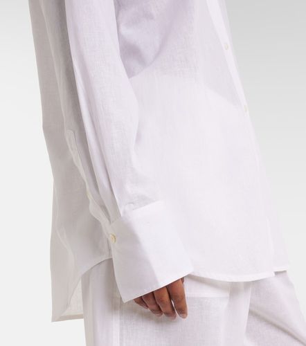 Camisa oversized de algodón y lino - Toteme - Modalova