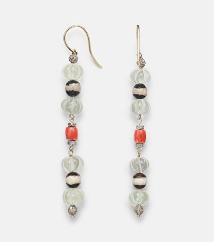 Pendientes de oro de 9 ct y plata de ley con gemas - Ileana Makri - Modalova
