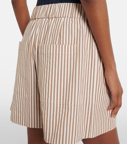 Shorts en mezcla de algodón a rayas - Brunello Cucinelli - Modalova