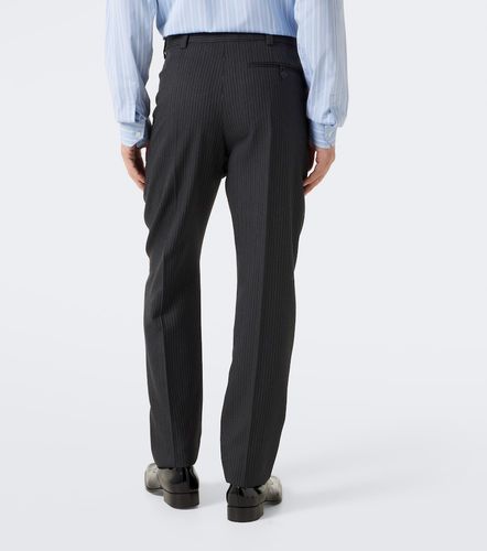 Pinstripe wool straight pants - Saint Laurent - Modalova