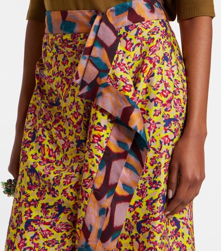 Printed ruffled midi skirt - Dries Van Noten - Modalova