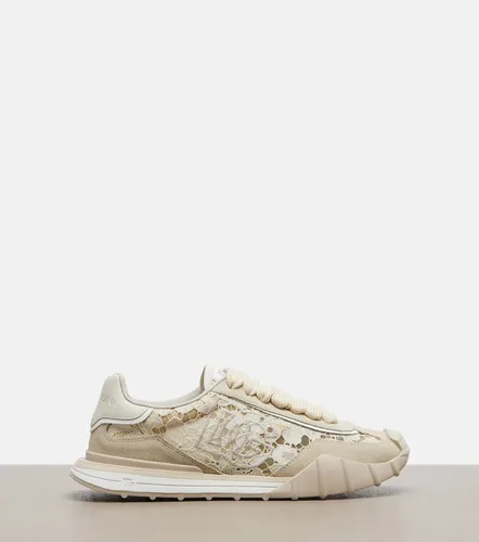 Runner suede-trimmed lace sneakers - Dolce&Gabbana - Modalova
