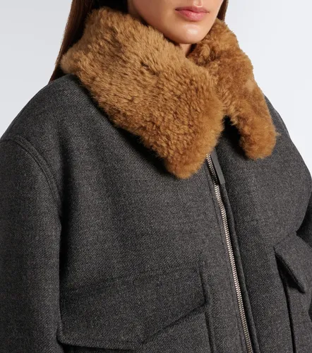 Shearling-trimmed virgin wool blouson jacket - Ami Paris - Modalova