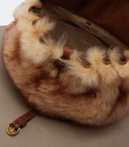 Rendez-vous studded shearling tote bag - Miu Miu - Modalova