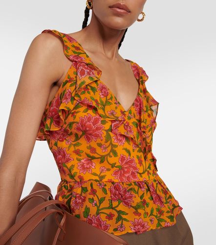 Veronica Beard Top de seda floral - Veronica Beard - Modalova