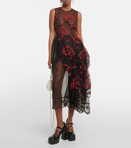 Abito midi in tulle con ricamo - Simone Rocha - Modalova