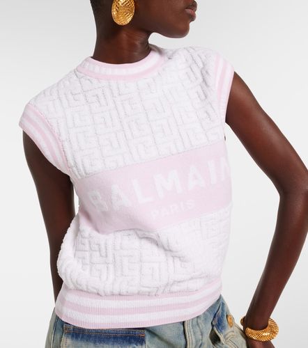 Balmain Top Monogram aus Strick - Balmain - Modalova